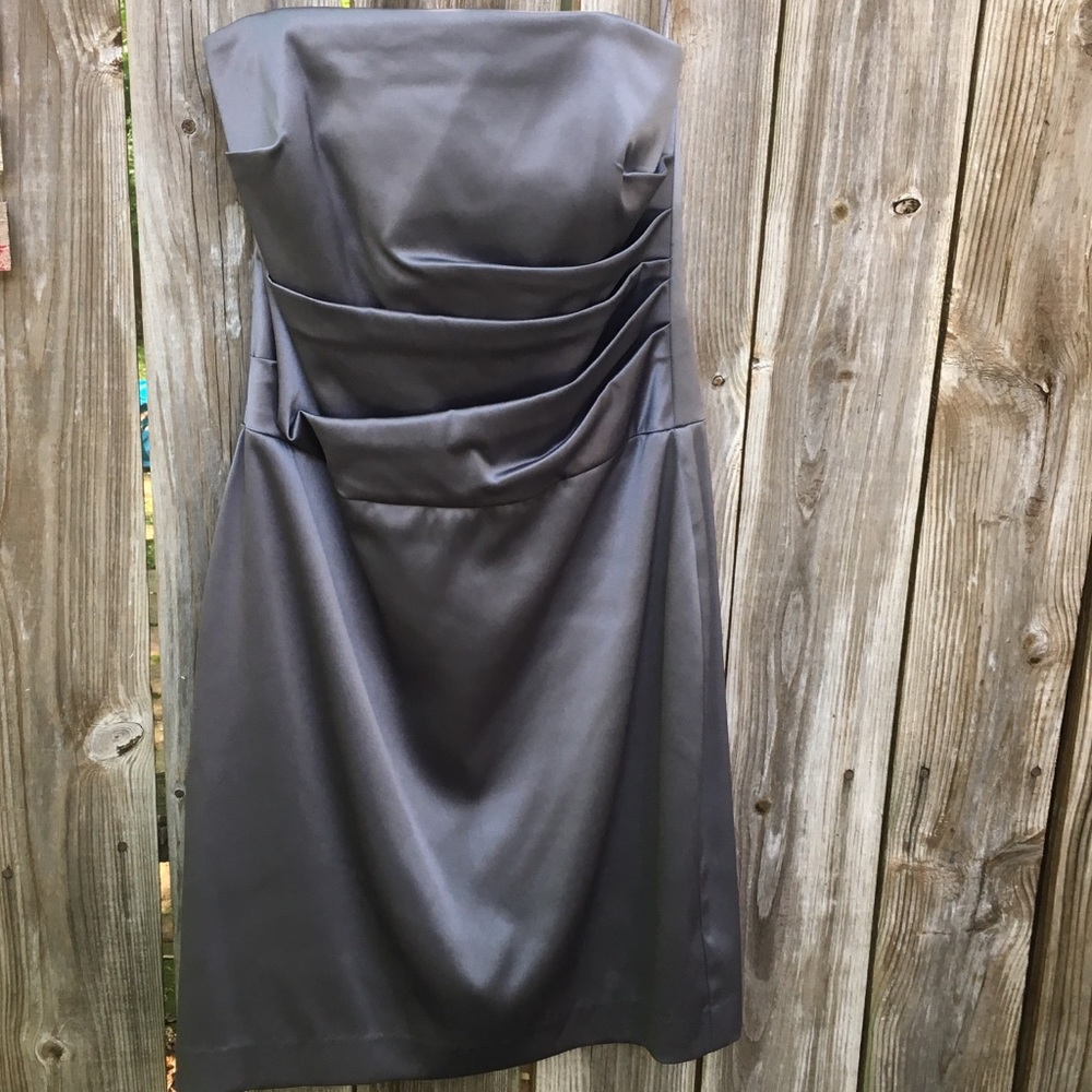 White House Black Market Gray Cocktail Dress Sz 6